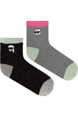 Karl Lagerfeld Femme Chaussettes K/Ikonik 2.0 à Paillettes (Lot de 2), , One Size
