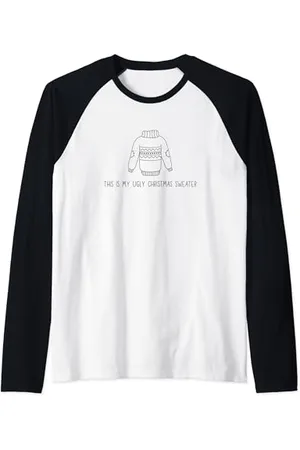 F4NT4STIC Pull de Noël amusant avec inscription « My Ugly Christmas » Manche Raglan
