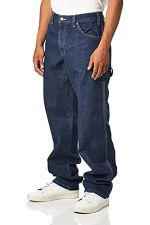 Dickies Homme, JEAN DE TRAVAIL COUPE DÉCONTRACTÉE, BLEU INDIGO RINCÉ, 34W / 30L