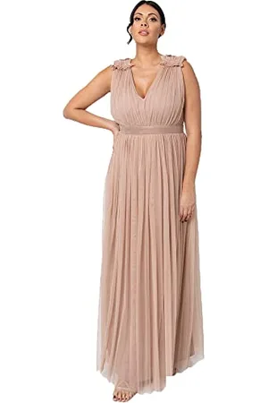 Maya Deluxe Maya Berry Embellished Halter Neck Maxi Dress Robe de Demoiselle d