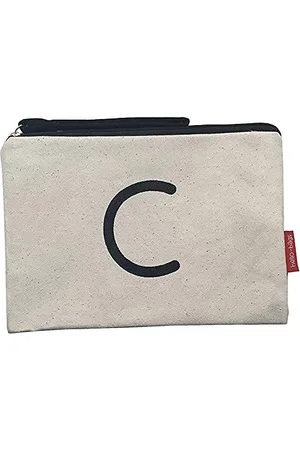 Hello-Bags . Trousse de Toilette/Sac à Main. Extérieur : Coton 100%. avec Fermeture éclair et Doublure intérieure. Inclue Une enveloppe Kraft de Cadeau. « C ». /Noir. 23 * 15,5 cm.