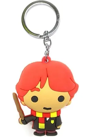 Harry Potter Ron Chibi-Figurine en Vinyle Porte-clés, Rouge, 4,5 x 6 cm