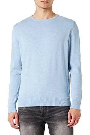 Bugatti 7400-95510 Pull col Rond, Bleu clair-320, XL Homme
