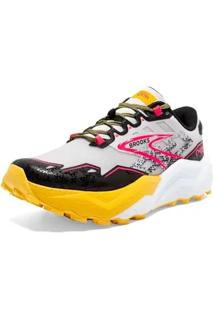 Brooks Femme Caldera 7 Sneaker, Lunar Rock/Lemon Chrome/Black, 40.5 EU