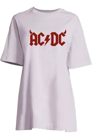 AC/DC WOACDCRBT001 Chemise de Nuit, Lila, XL Femme