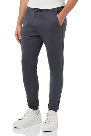 HUGO BOSS Hommes Hadiko Curved Bas de survêtement en Coton Interlock avec Logo incurvé