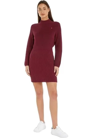 Tommy Hilfiger CO Cardi Stitch SWT Dress WW0WW40694 Robes en Tricot, , S Femme