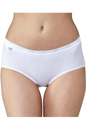 Sloggi Slipi Femme Basic Midi 2 Pièces, (White (03)), 40 FR (Taille fabricant :38)