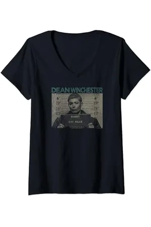 Supernatural Dean Mug Shot T-Shirt avec Col en V