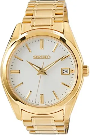 Seiko Quartz analogique Montre avec Bracelet en Acier Inoxydable doré SUR314P1