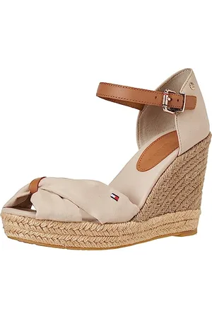 Tommy Hilfiger Chaussures Femme Semelles Compensées Espadrilles Talon Compensé, Beige (Stone), 42 EU
