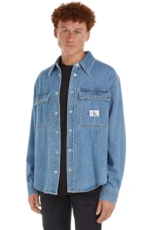Calvin Klein Jeans Relaxed Linear Shirt J30J324582 Chemises décontractées, , S Homme