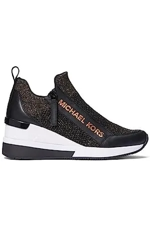 Michael Kors 43F3WIFS1M-080 WILLIS WEDGE TRAINER Donna, BLACK/BRONZE EU 40
