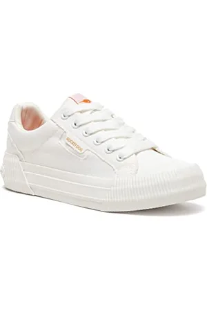 Rocket Dog Cheery Comfort Baskets avec Semelle en Mousse pour Femme, Toile - Blanc, 39 EU