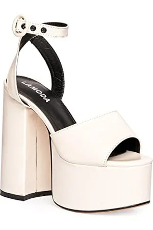 Lamoda Femme All for You Extreme Escarpins, Blanc Verni, 35.5 EU