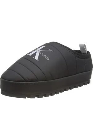 Calvin Klein Jeans Femme Home Slipper NY ML FAD YW0YW01449 Chaussons, Noir (Black/Bright White), 39 EU