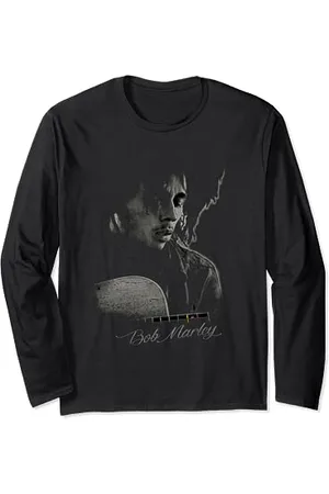 Bob Marley Catch A Fire T-shirt pour guitare Manche Longue