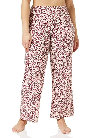 Calvin Klein Pantalon de Pyjama Long Femme Sleep Pant, Emily Graffiti_Dew, S