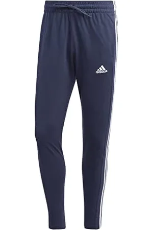 adidas Homme Essentials Single Jersey Tapered Open Hem 3-Stripes Pants, , M