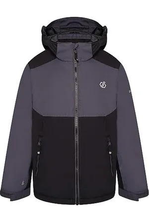 Dare 2B Impose III Jacket Veste de ski enfant, Tissu recyclé imperméable et respirant, Jupe pare-neige, Coutures étanchées, 2 poches basses zippées, Capuche technique ajustable