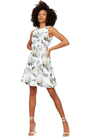 Trendyol Robe sans Manches, Multicolore, 36 Femme