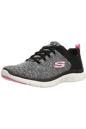 Skechers Femme 149307 Flex Appeal 4.0 Basket, Noir/Rose, 40 EU