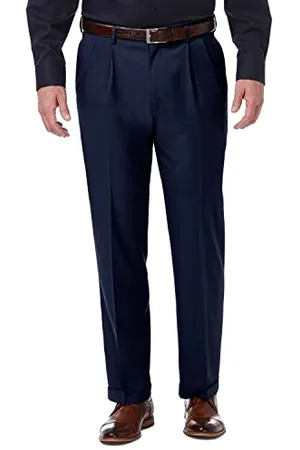 HAGGAR Premium Comfort Classic Fit Pleat Front Pant Reg. and Big & Tall Sizes Pantalon, , 40W / 29L Homme
