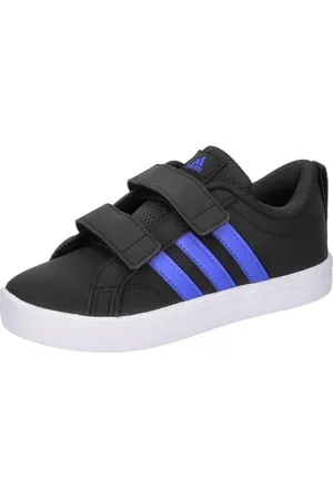 adidas VS Pace 2.0 Hook and Loop Shoes Kids Chaussures, Black/Royal Blue/Cloud White, 35 EU