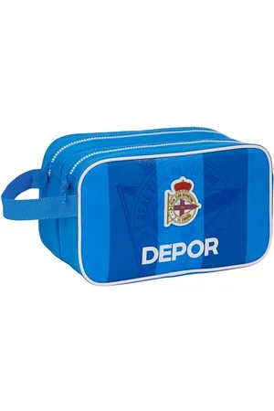 Safta Real Sport de la Coruña - Grande Trousse Scolaire pour Enfant, Adaptable au Chariot, idéale pour Les Enfants de 5 à 14 Ans, Polyvalente, qualité et résistance, 26 x 12,5 x 15 cm, Couleur Bleue