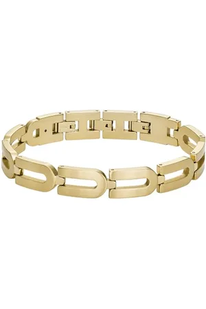 Fossil Bracelet chaîne Heritage D-Link en acier inoxydable, doré, pour homme, JF04691710
