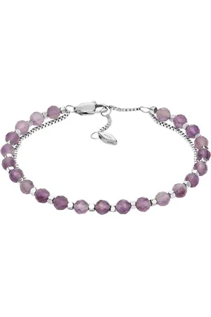Fossil Bracelet multirang All Stacked Up en améthyste, violet, pour femme, JF04685040