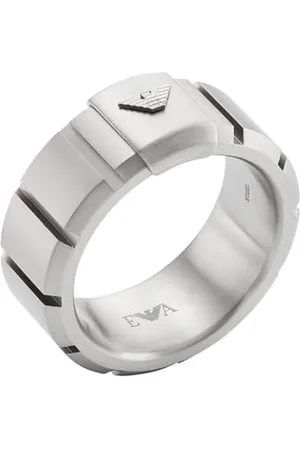 Emporio Armani Bague en acier inoxydable, pour homme, EGS3081040