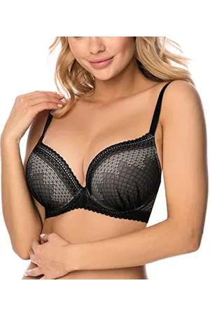 Vivisence Soutien-Gorge Push-Up Femme Exceptionnel en Microfibre avec Bonnets Thérmoformés Double Rembourrage Bretelles Réglables Et Baleines Latérales pour Un Confort Optimal 1041, ,90E