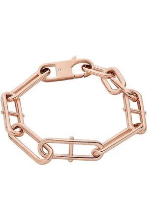Fossil Bracelet chaîne Heritage D-Link en acier inoxydable, doré rose, pour femme, JF04671791