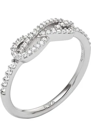 Emporio Armani Bague à focale centrale en argent 925, pour femme, EG3599040