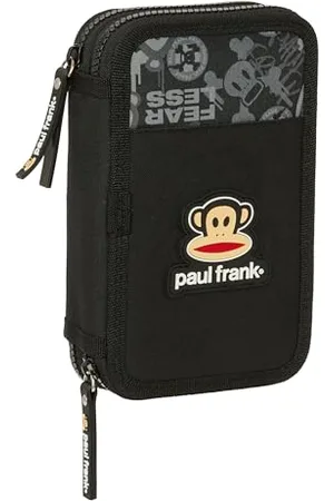 Safta PAUL FRANK JOIN THE FUN - Trousse scolaire pour enfant, avec 28 outils inclus, idéale pour les enfants de 5 à 14 ans, confortable et polyvalente, qualité et résistance, 12,5 x 4 x 19,5 cm, couleur