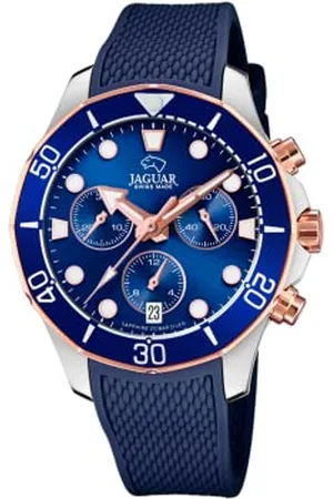 Jaguar Montre modèle J890 / 4 de la Collection Woman, boîtier 38,50/38,50 mm avec Bracelet Caoutchouc Bleu foncé pour Femme J890/4