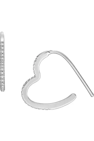 Fossil Créoles All Stacked Up en laiton, argenté, pour femme, JA7230040
