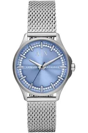 Armani Exchange Montre à trois aiguilles, en acier inoxydable, pour femme, AX5275