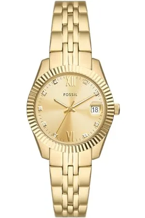 Fossil Scarlette Montre pour femmes, mouvement à quartz, bracelet en acier inoxydable ou en cuir