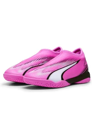 PUMA Unisex Kids Ultra Match Ll It + Mid Jr Chaussures de football, Poison Pink White Black, 38.5 EU
