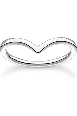 Thomas Sabo TR2393-001-21 Bague en forme de V en argent sterling 925 pour femme, 56, Argent sterling, Aucune pierre précieuse