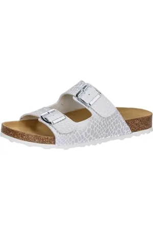 LICO Femme Bioline Platino Mules, Blanc/argenté, 38 EU