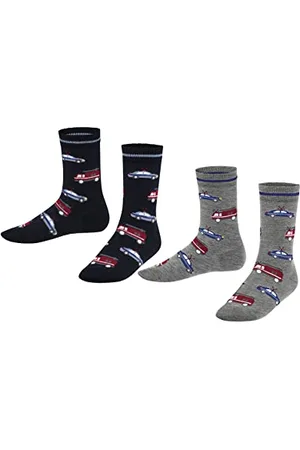 Falke Cars Multipack K So coton fantaisie lot de 2 paires, Chaussettes Mixte enfant, , 23-26