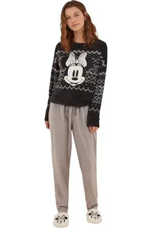 Women secret Pijama Largo Polar Pelo Minnie Mouse Ensemble, , L Femme