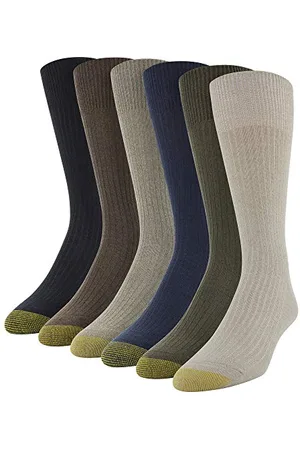 Gold Toe Stanton Crew Chaussettes multipaires habillées, , L (Lot de 6) Homme
