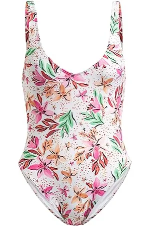 Roxy Femme Pt Beach Classics One Piece Maillot De Bain Une Pièce, White Happy Tropical Swim, M EU