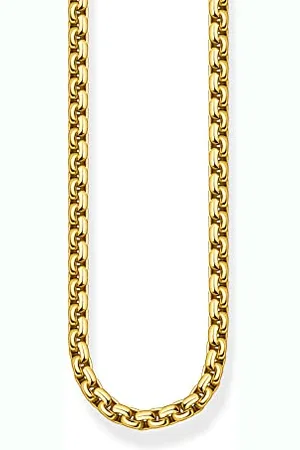 Thomas Sabo KE1110-413-39-L60 Chaîne vénitienne pour homme en argent sterling 925 plaqué jaune 750 Longueur 60 cm, 60cm, Argent sterling jaune, Pas de gemme