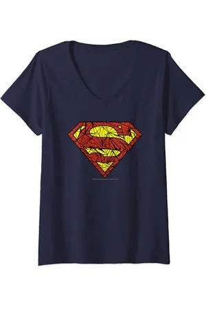 DC Comics Originals Femme Superman Shattered T-Shirt avec Col en V