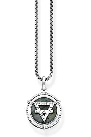 Thomas Sabo Collier pour homme, éléments de la nature, en argent sterling 925 noirci, longueur 50 cm, KE2150-503-6-L50V, 50 cm, Argent sterling, Pas de gemme
